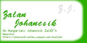 zalan johancsik business card